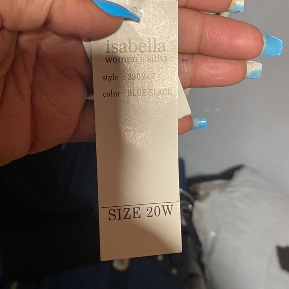 Royal Blue Winter Nylon Belt & Jacket  size 20 - Picture 2 of 6